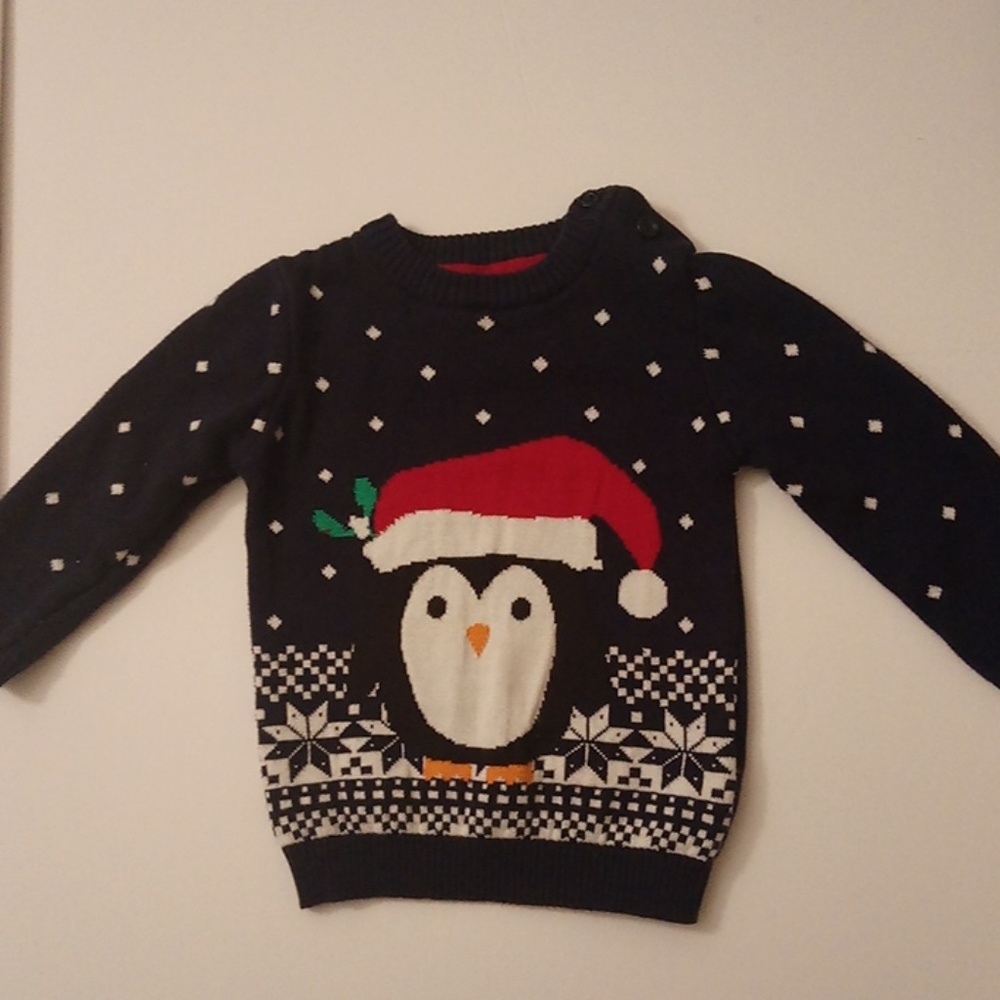 🚫SOLD‼️BABY PENGUIN SWEATER-Size 6-9 months